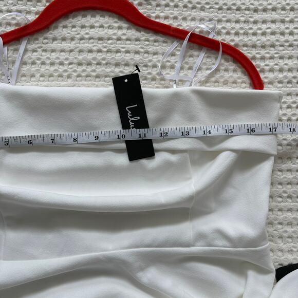 Lulus White Off Shoulder Midi Dress XL New - Picture 5 of 6